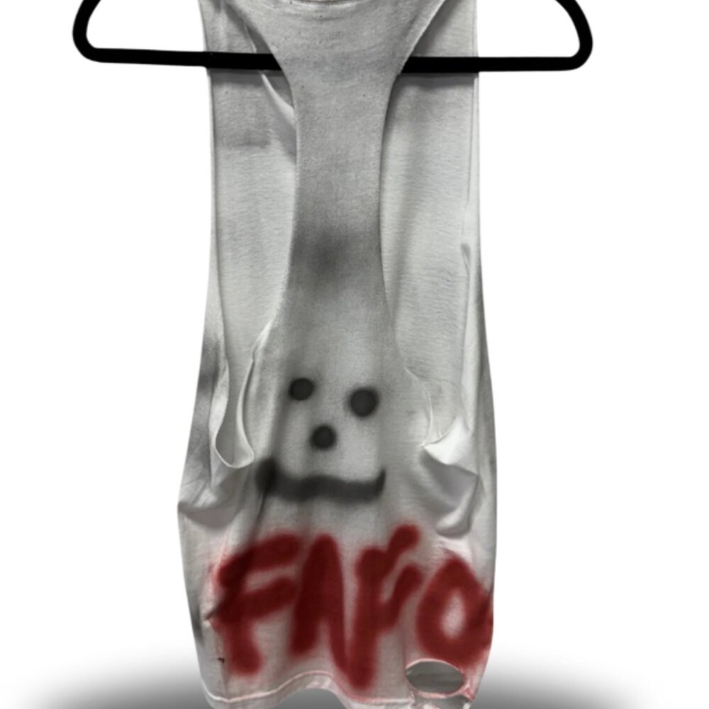 The Drive Clothing Punk FAFO Road Rash White Stringer Tank Top XL Mens Womens